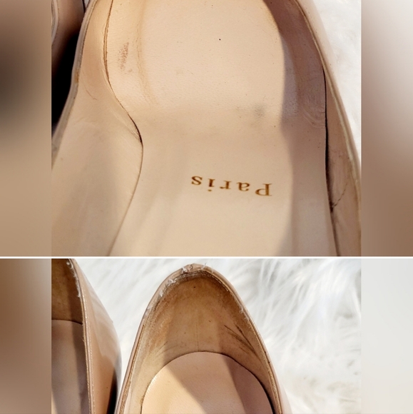 Christian Louboutin Nude Patent Pump Heels - Picture 9 of 14